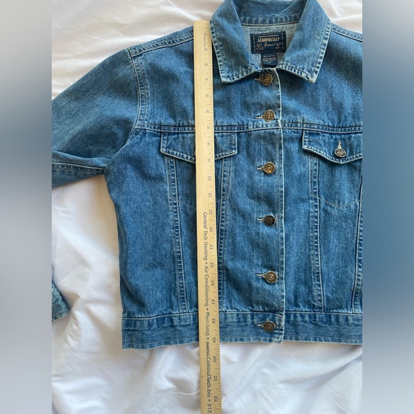 Aerostople Women’s Medium Wash  Denim Jean Jacket Size M - Picture 7 of 11